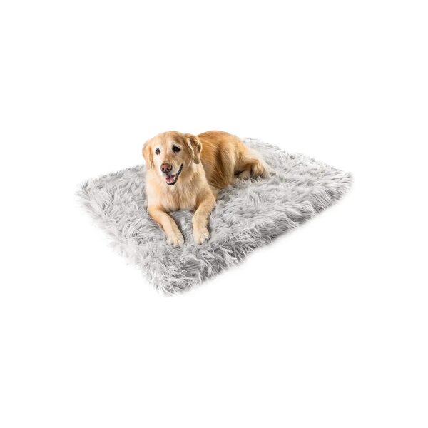 Premium Memory Foam Orthopedic Dog Bed with Faux Fur Cover for Rectangle Shapes