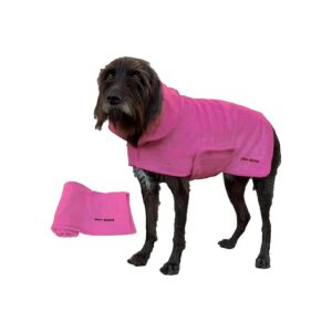 Premium Microfiber Dog Bathrobe and Drying Towel Combo for Small to Large Pets