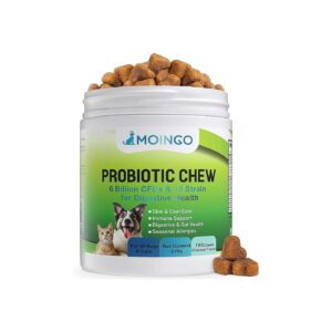 Premium Natural Probiotics for Dogs with Digestive Enzymes and Fiber