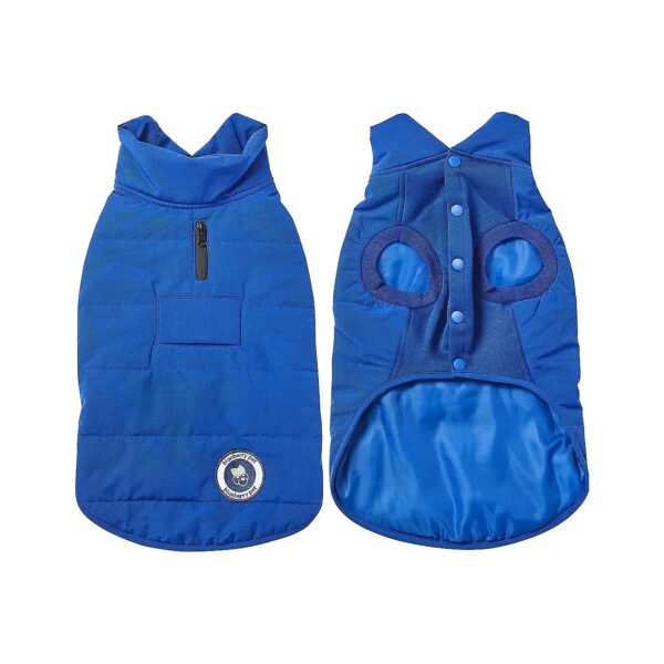 Premium Navy Blue Quilted Waterproof Puffer Coat for Small Dogs Fall Winter Wear