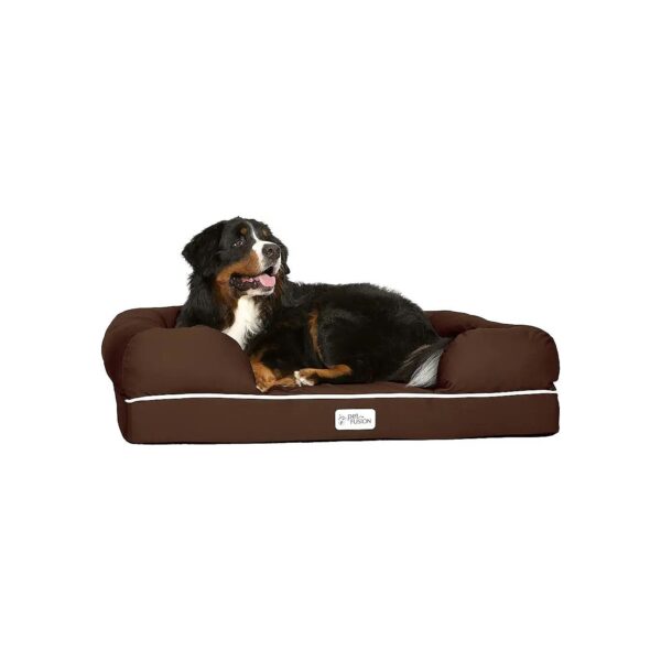 Premium Orthopedic Dog Bed with Medium Firmness Pillow