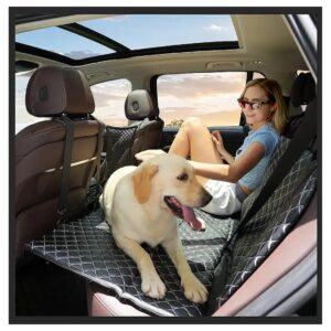 Premium PU Leather Car Back Seat Extender for Sedan SUV Mini Truck Waterproof Dog Hammock