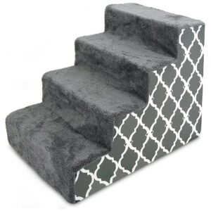 Premium Pet Access Solutions for Small Dogs and Cats with Gray Lattice Print