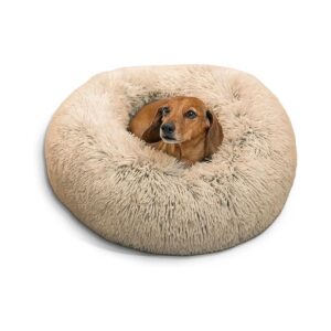 Premium Pet Bed with Long Shag Fur and High Loaf Polyfill for Small Dogs