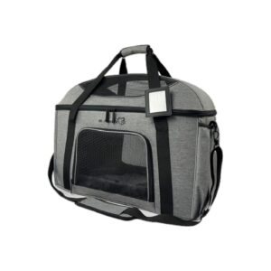 Premium Pet Carrier with Rigid Mesh Panel, Faux Fleece Base, and Safe Travel Options