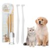 Premium Pet Dental Care Kit for Cats and Dogs with Soft Bristles and Gentle Cleaning