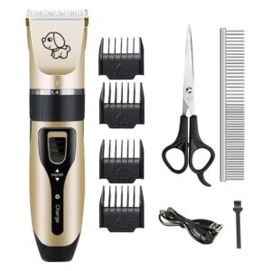 Premium Pet Grooming Clippers with Adjustable Blades and Sturdy Combs for Cats and Dogs