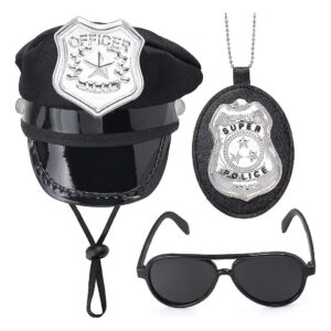 Premium Pet Police Costume Accessory Set for Halloween and Christmas Parties