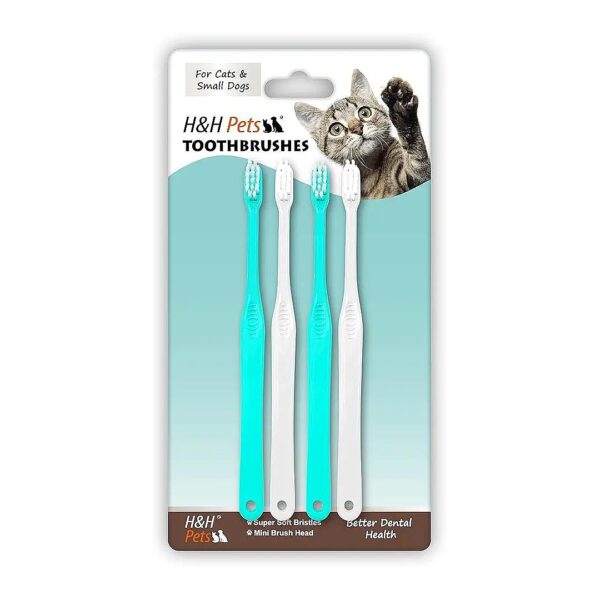 Premium Pet Toothbrush for Small Dogs, Cats, and Other Small Breed Pets