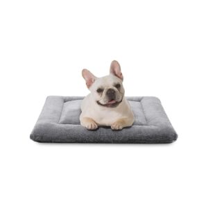 Premium Polyester Dog Crate Kennel Mat for Large Small Dogs, 23 in, Grey