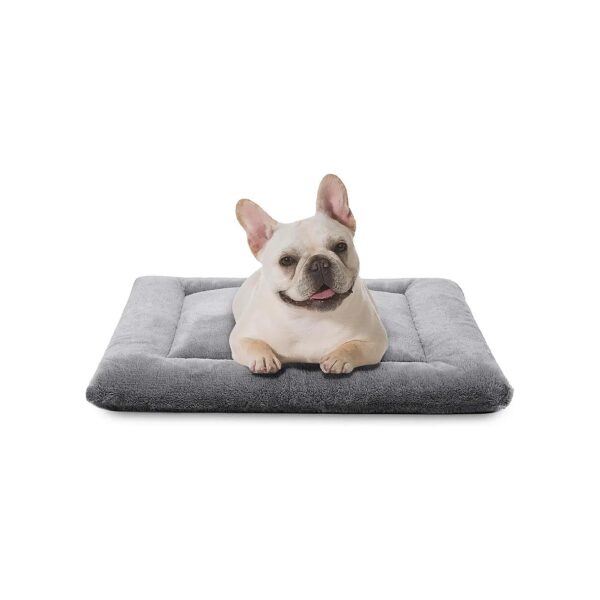 Premium Polyester Dog Crate Kennel Mat for Large Small Dogs, 23 in, Grey