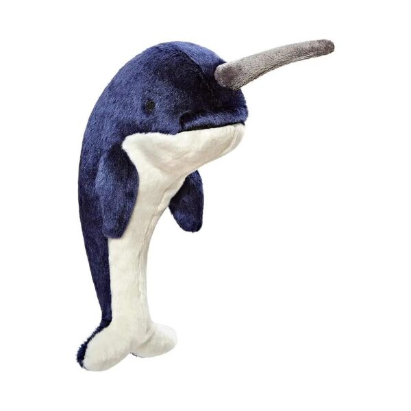 Premium Quality 11-Inch Plush Narwhal Toy for Medium Dogs Machine Washable