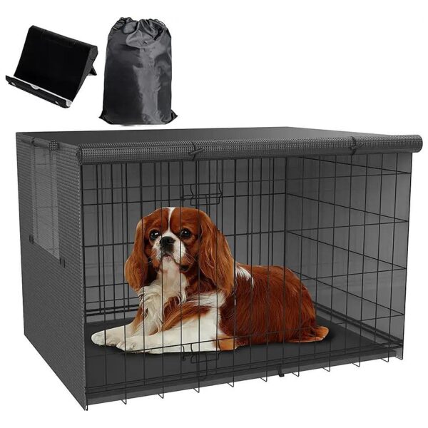 Premium Quality Dog Crate Cover for Indoor and Outdoor Use, Water-Repellent and Insulated