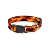 Premium Quality Flames Dog Collar with Comfortable 1 Inch Wide Fabric