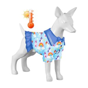 Premium Quality Flannel Dog Coat with Rainbow Castle Prints for Dog Fashionista