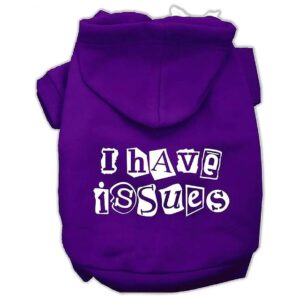 Premium Quality Purple Medium Size Dog Hoodie with Screen Printed Animals