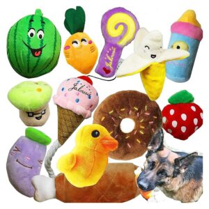 Premium Quality Squeaky Plush Dog Toys for Small Medium Dogs 12-Pack