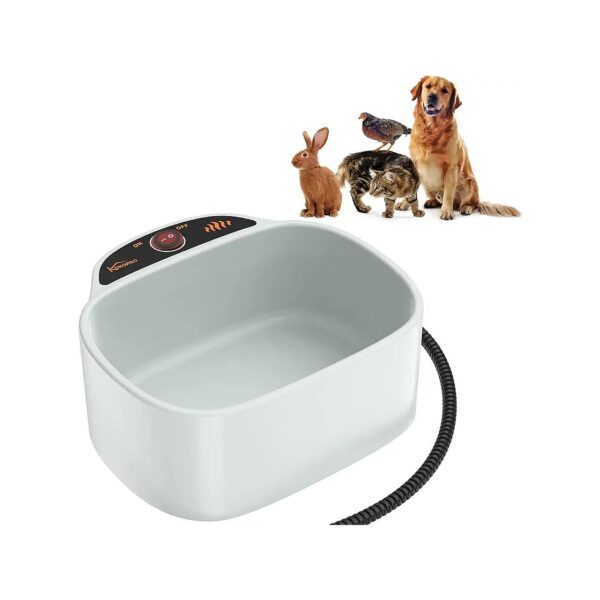 Premium Quality Stainless Steel Heated Water Bowl for Dogs and Cats