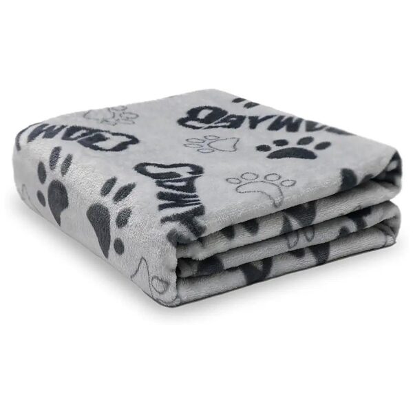 Premium Soft Dog Blanket for Medium Small Dogs 41x31inch Grey Flannel Material