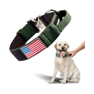 Premium Tactical Dog Collar with Luminous Patch for Comfortable and Secure Fit