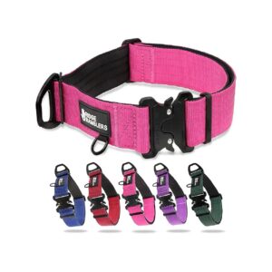 Premium Tactical Dog Collar with Thick Soft Neoprene Lining and Reinforced Nylon