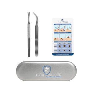 Premium Tick Removal Tool Set with Identification Card and Metal Case for Maximum Safety