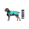 Premium Turquoise Waterproof Reflective Dog Coat 600D Ripstop Material 150g Medium Weight