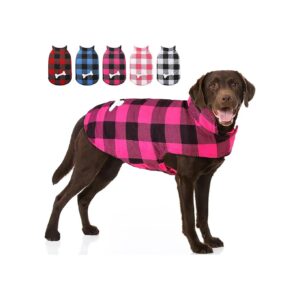 Premium Velvet Plaid Dog Winter Jacket with Sturdy and Waterproof Design for Active Dogs