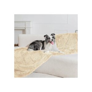 Premium Waterproof Faux Fur Flannel Pet Blanket Soft and Cozy Bed Couch Cover for Pets