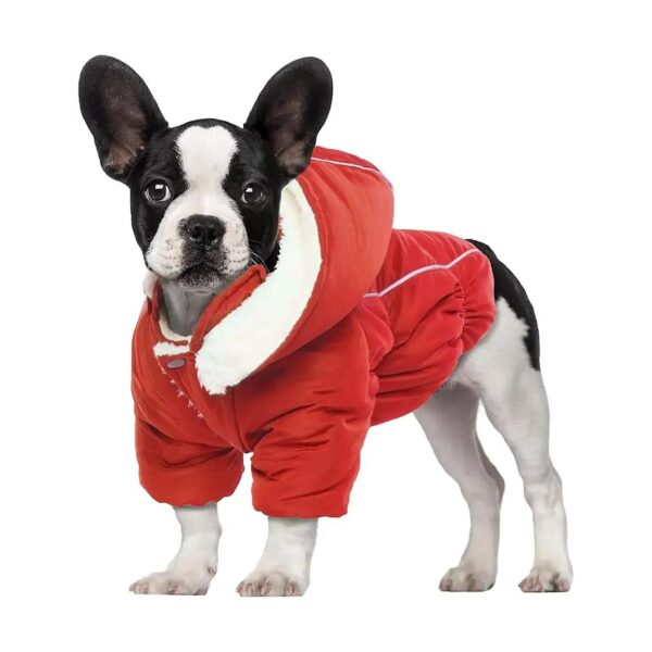 Premium Waterproof Winter Fleece Coat with Detachable Hood for Small Medium Dogs