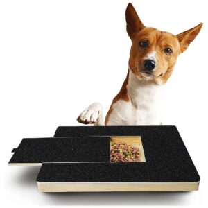 Premium Wooden Dog Scratch Board with Treat Box for Nails and Paws