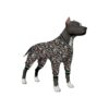 Pretty Sweet Focal Flowers Black Prints Dog Jumpsuit for Everyday Wear