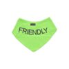 Prevent Incidents Green Dog Bandana with Emotional Warning