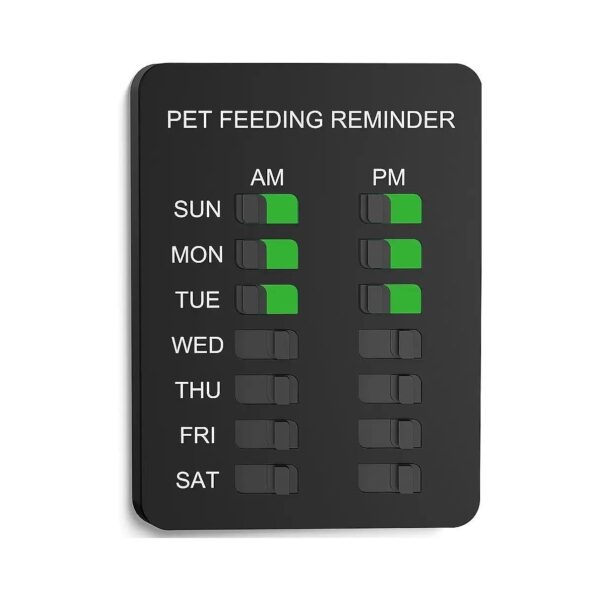 Prevent Overfeeding with This Black Magnetic Dog Feeding Tracking Sticker