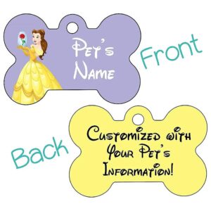 Princess Double Sided ID Tag for Dogs and Cats with Engraved 4 Lines of Text