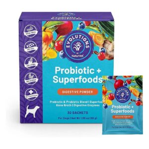 Probiotic, Prebiotic, and Digestive Enzyme Supplement for Dog's Happy Tummy & Healthy Gut