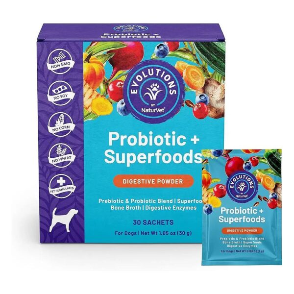 Probiotic, Prebiotic, and Digestive Enzyme Supplement for Dog's Happy Tummy & Healthy Gut