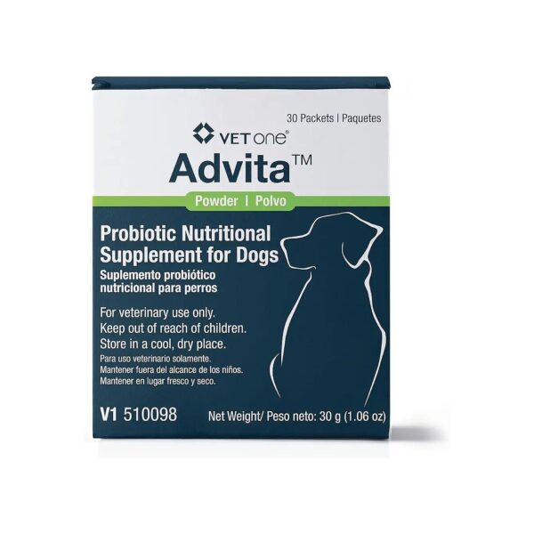 Probiotic Supplement for Dogs with Live Cultures and Inulin for Healthy Digestion