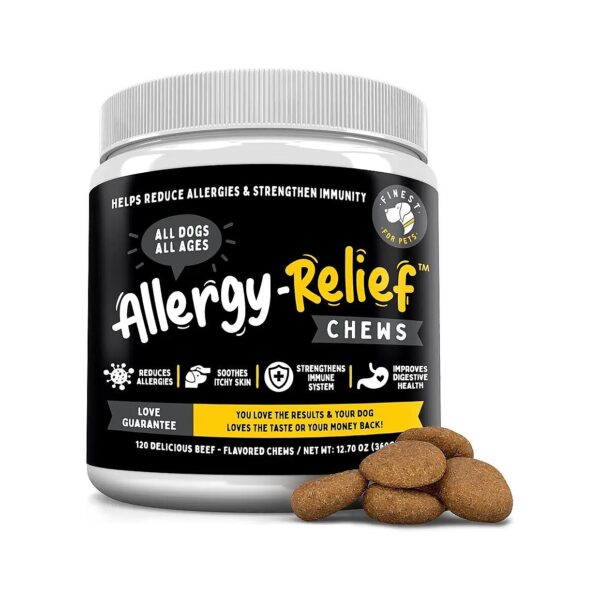 Probiotics, Omega-3, Pumpkin, and Cranberry Allergy Relief Soft Chews for Dogs