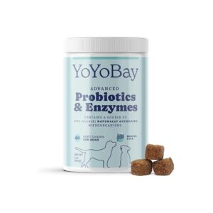 Probiotics and Digestive Enzymes for Dogs with Healthy Skin, Coat, and Gut, 60 Soft Chews