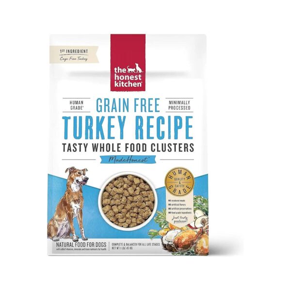 Probiotics and Live Nutrients in Turkey Flavor Dry Dog Food with Whole Food Clusters