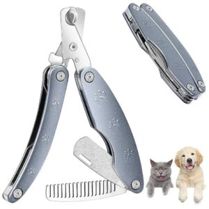 Professional 3 in 1 Pet Nail Clippers with Free Nail File and Comb