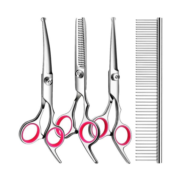 Professional 5 in 1 Dog Grooming Scissors Kit for Effective Pet Haircut