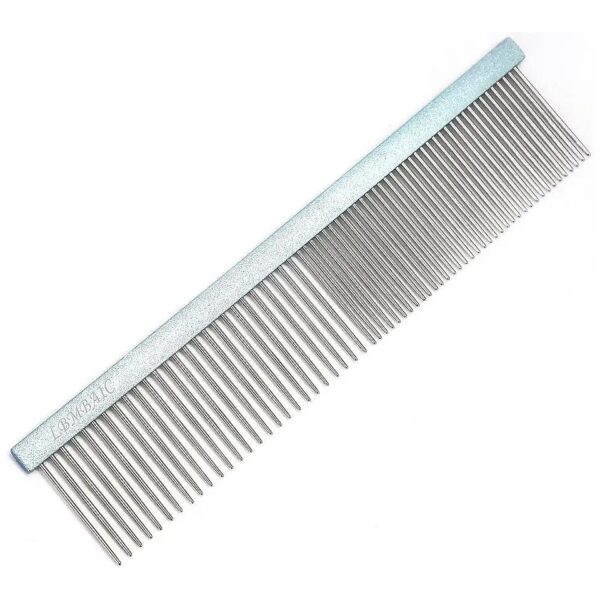 Professional Blue Metal Dog Comb for Long Hair Dogs and Cats with Long Wide Tooth