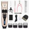 Professional Dog Clippers with Low Noise Rechargeable Pet Grooming Kit and LED Display