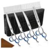 Professional Dog Grooming Scissor Kit with Blue Ring 0 for Curved Cutting and Thinning