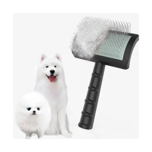 Professional Dog Slicker Brush for Removing Mats, Tangles and Loose Hair, 25mm Long Pins