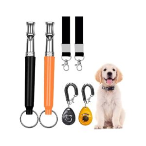 Professional Dog Whistle Training Kit with Clicker and Lanyard for All Types of Pets