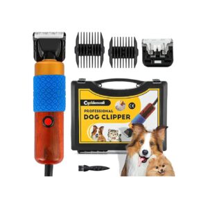 Professional-Grade Pet Hair Clipper Kit for Trimming and Grooming with Spare Blade