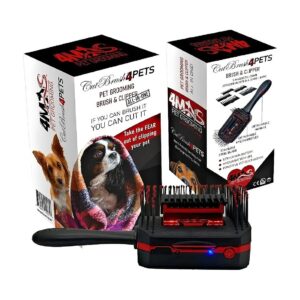 Professional Pet Grooming At Home Black Red 10pcs Motorized Clipper Brush